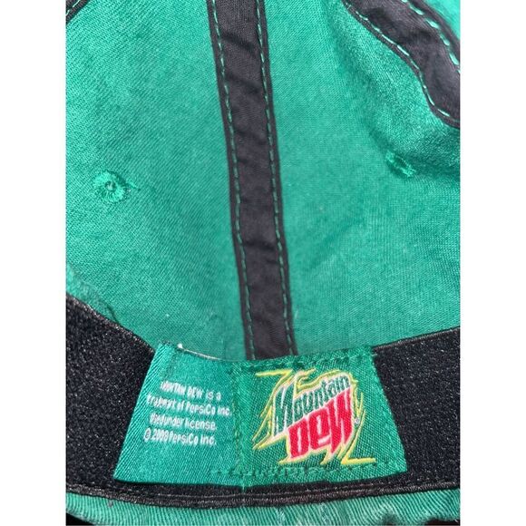 Mountain Dew Logo Hat Cap One Size Fitted Distressed - Picture 2 of 5